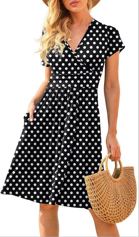 Ruffle Floral Dress Women Long Sleeve A Line Dresses - Amazitshop