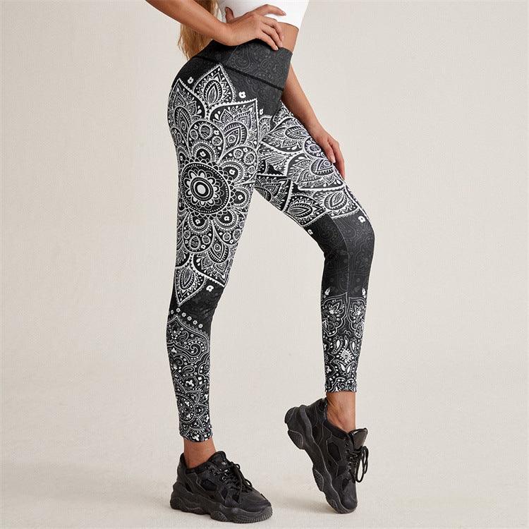 Running Workout Elastic Plus Size Yoga Leggings - Amazitshop
