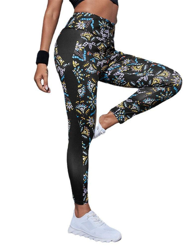 Running Workout Elastic Plus Size Yoga Leggings - Amazitshop
