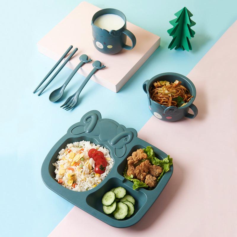 Set Baby Cartoon Dinosaur Tableware Childrens Dinnerware Set - Amazitshop