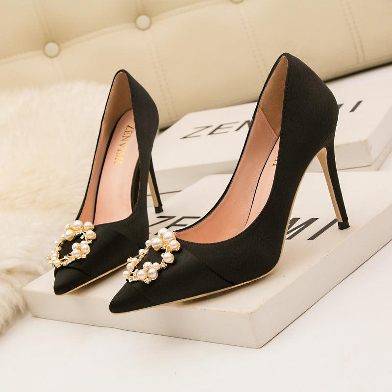Sexy Nightclub Was Thin Stiletto High - heel Wedding Shoes - Amazitshop