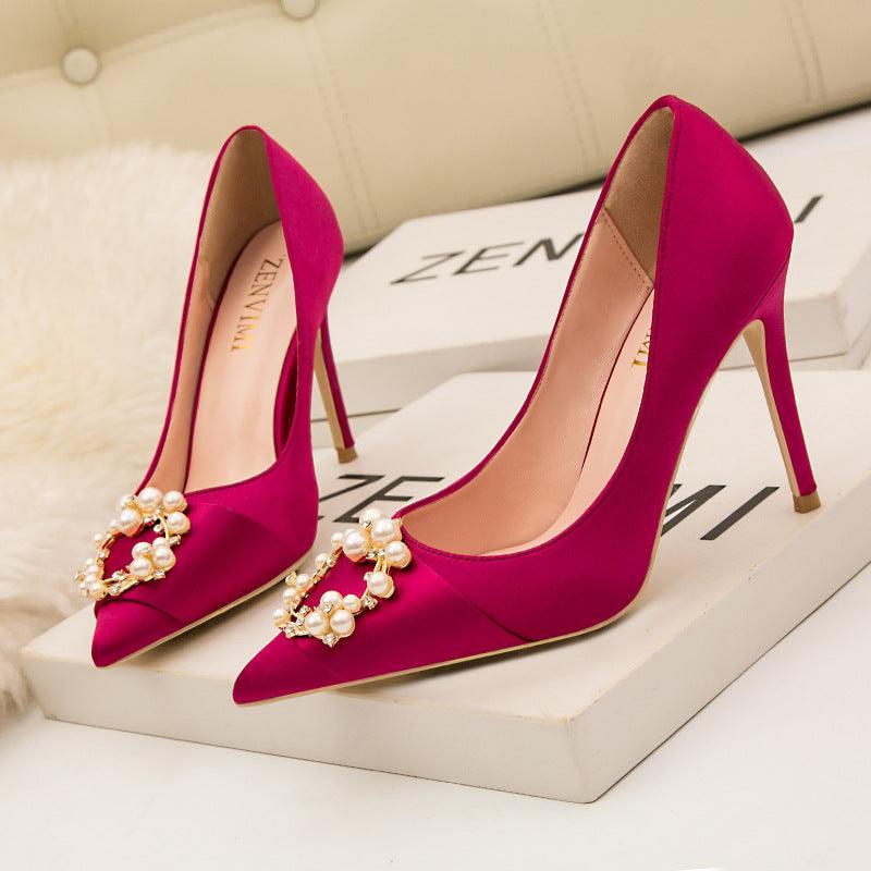 Sexy Nightclub Was Thin Stiletto High - heel Wedding Shoes - Amazitshop