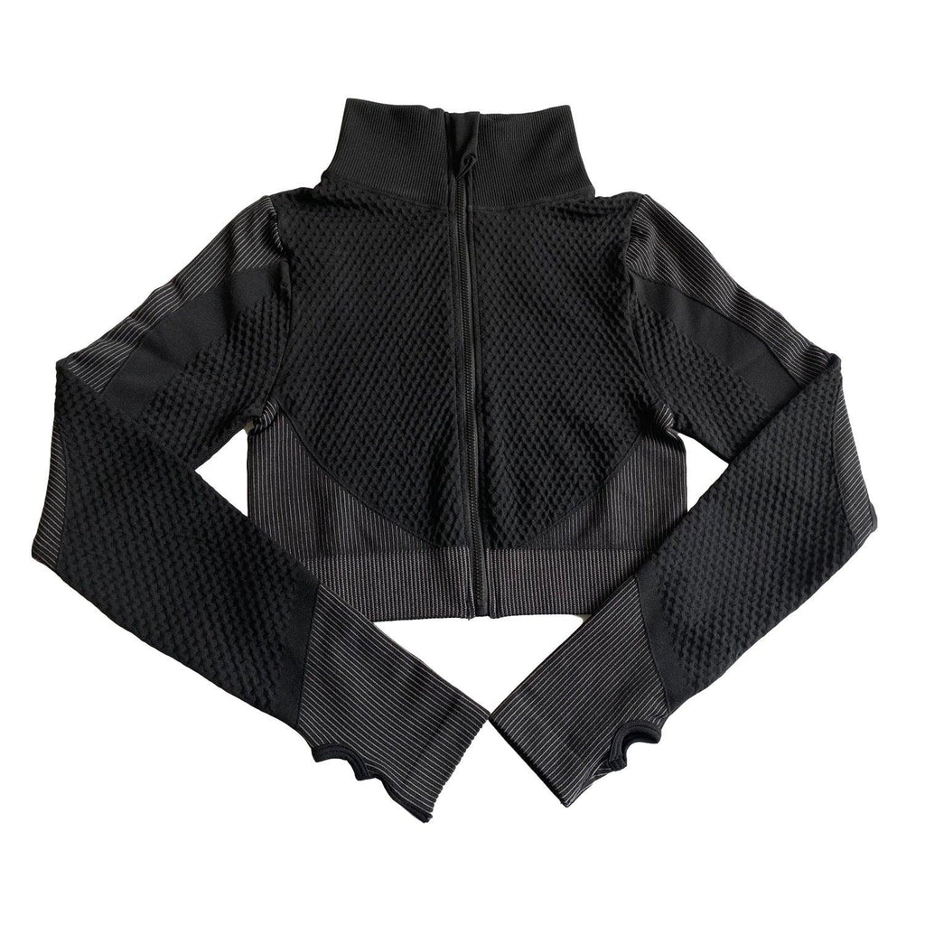 Shark Seamless Exercise Gym Wear Women's Long Sleeve Top - Amazitshop