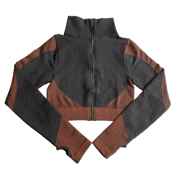 Shark Seamless Exercise Gym Wear Women's Long Sleeve Top - Amazitshop