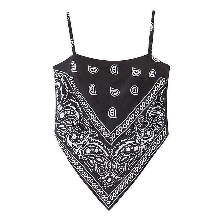 Shirt CAMIS Vest Spaghetti Strap Fashion Top Retro Sexy - Amazitshop