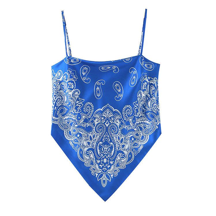 Shirt CAMIS Vest Spaghetti Strap Fashion Top Retro Sexy - Amazitshop