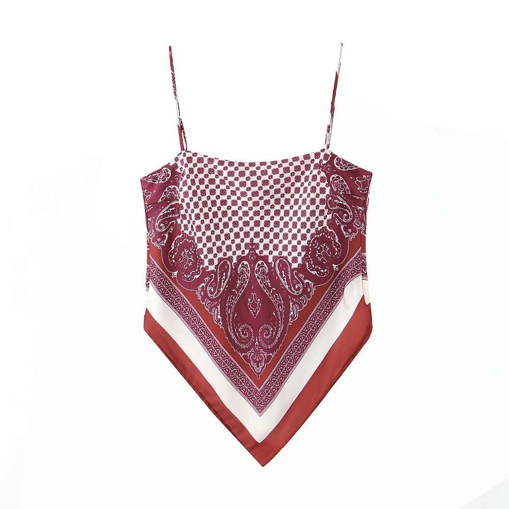 Shirt CAMIS Vest Spaghetti Strap Fashion Top Retro Sexy - Amazitshop