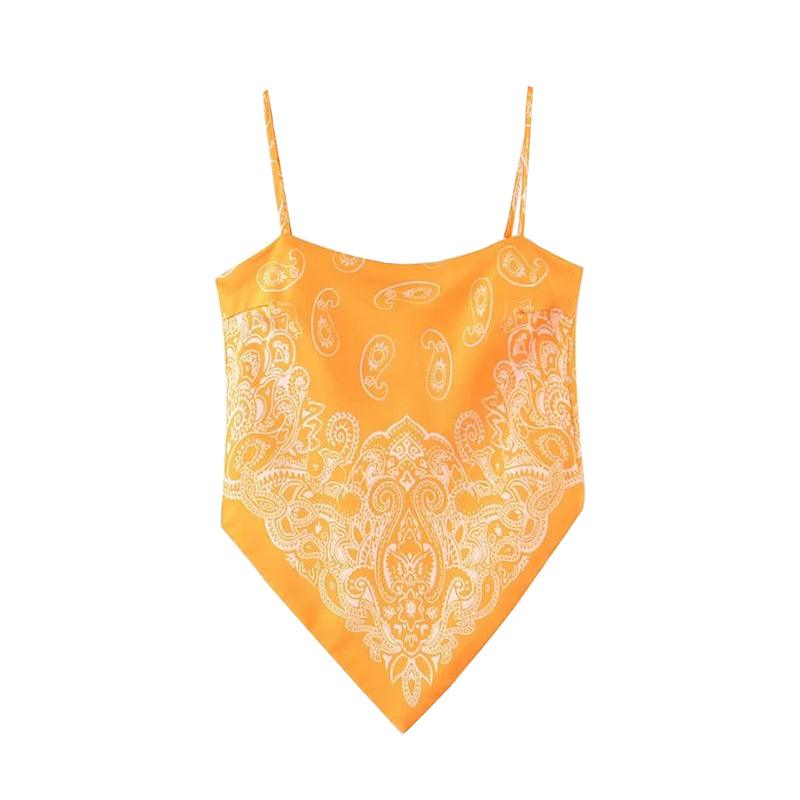 Shirt CAMIS Vest Spaghetti Strap Fashion Top Retro Sexy - Amazitshop