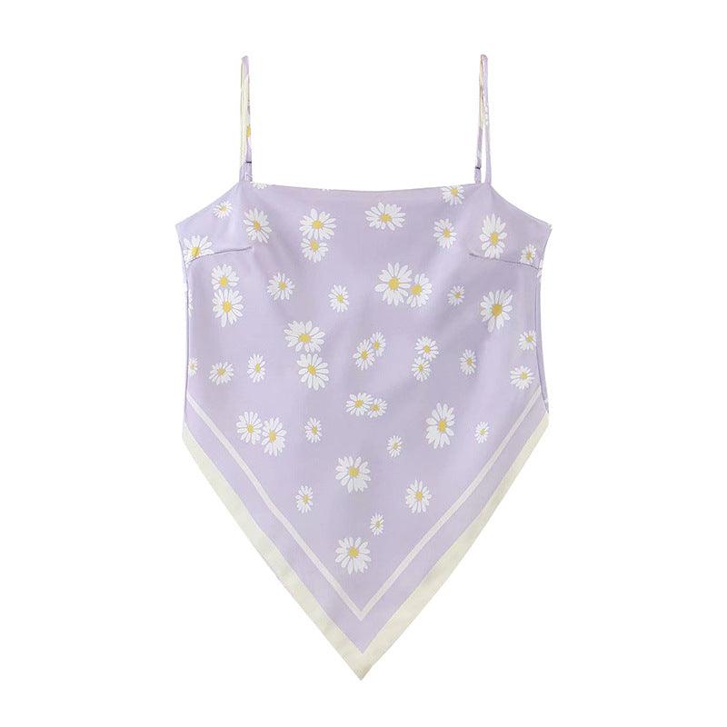 Shirt CAMIS Vest Spaghetti Strap Fashion Top Retro Sexy - Amazitshop