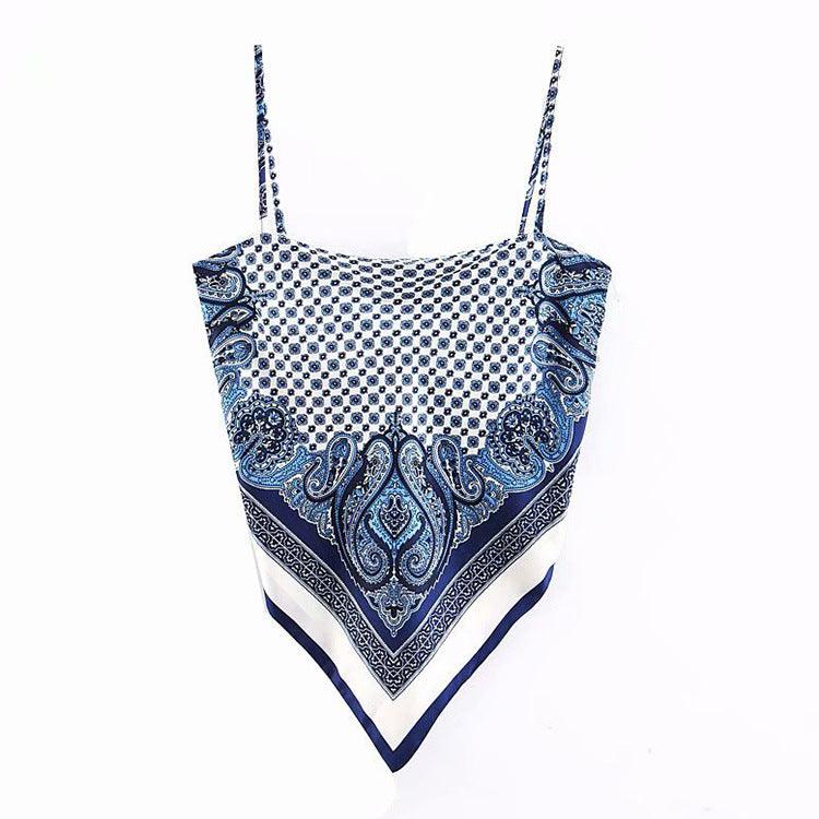 Shirt CAMIS Vest Spaghetti Strap Fashion Top Retro Sexy - Amazitshop