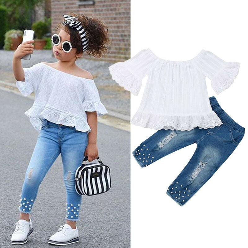 Shirt Shorts Girls Girl Kids Clothes For Baby Set Children - Amazitshop