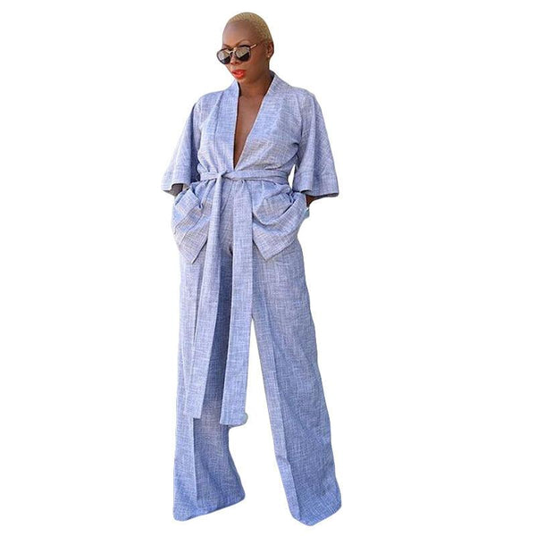 Shirt Underpants Two Piece Belt Loungewear - Amazitshop