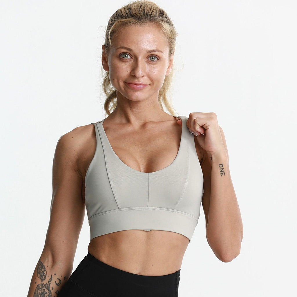 Shockproof Cross Straps Bra Running Gym Sports Bra Top - Amazitshop