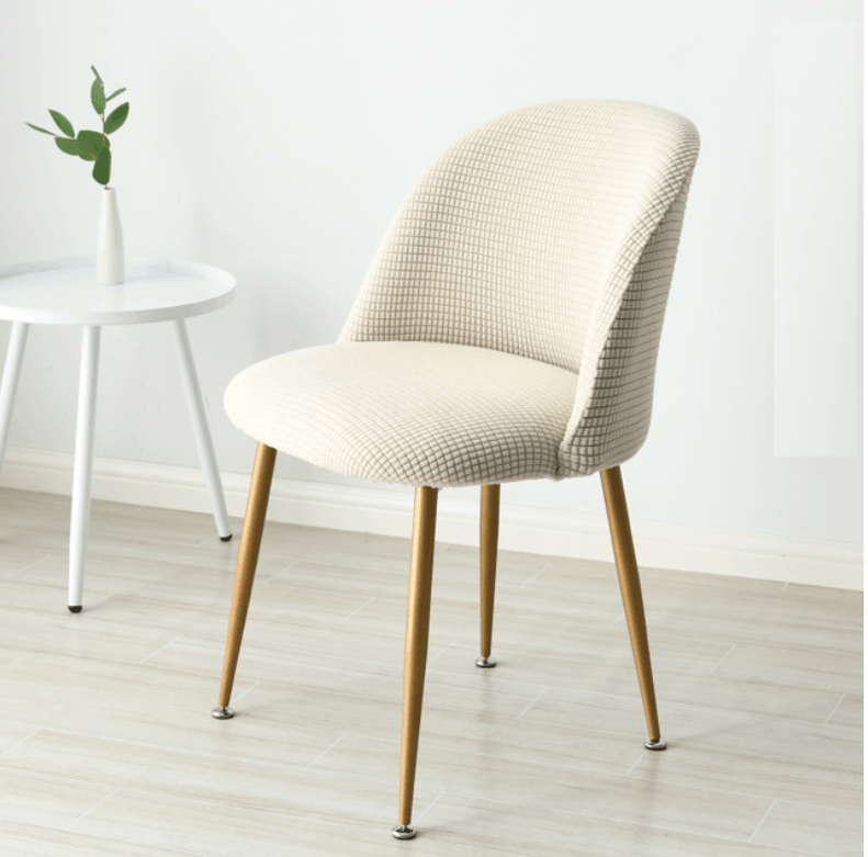 Short Back Round Bottom Seat Covers Wing Back King Curved Dining Chair Covers For kitchen Hotel Home Party Banquet - Amazitshop