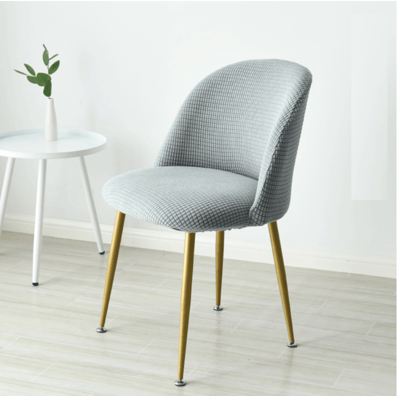 Short Back Round Bottom Seat Covers Wing Back King Curved Dining Chair Covers For kitchen Hotel Home Party Banquet - Amazitshop