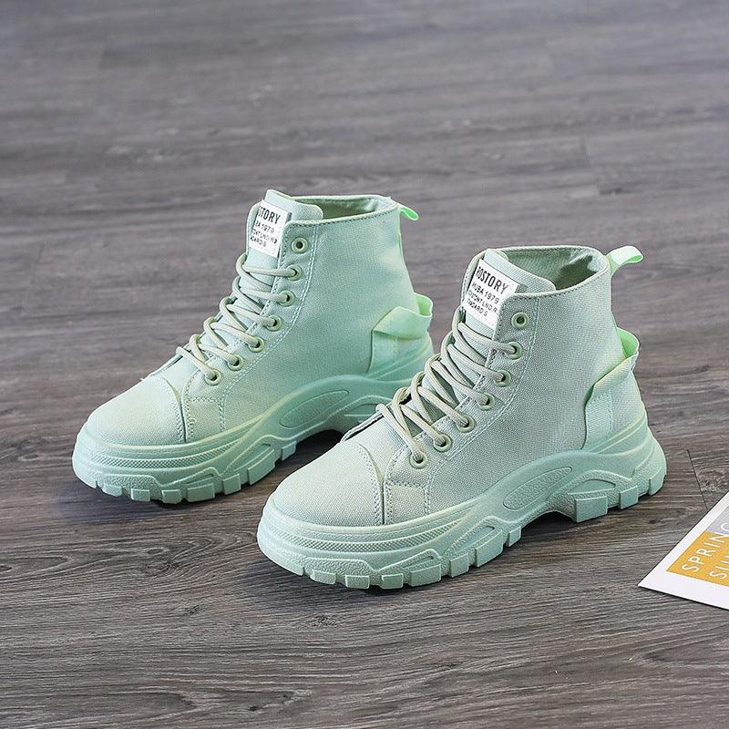 Short boots girls students thick soled - Amazitshop