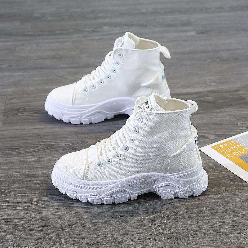 Short boots girls students thick soled - Amazitshop