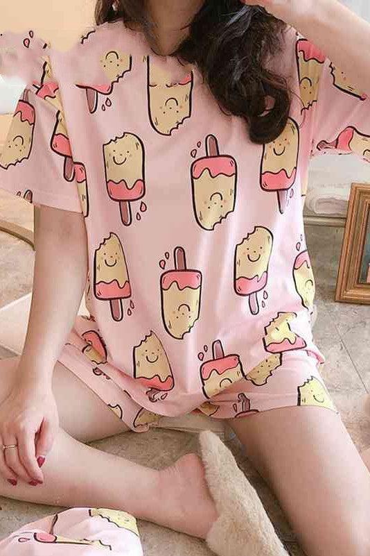 SHorT Sleeve CuTe SleePWear HomeWear - Amazitshop