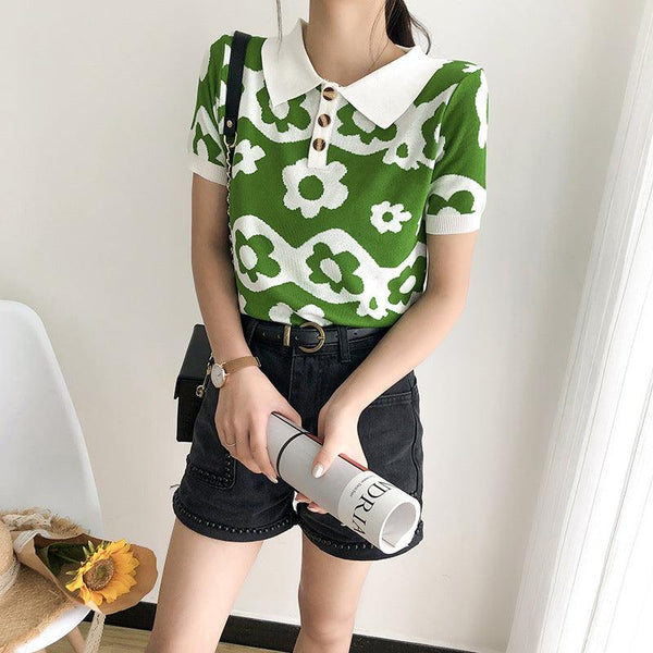 Short - sleeved knitwear - Amazitshop