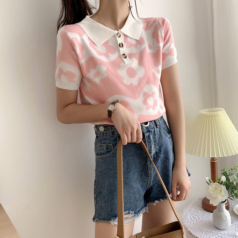 Short - sleeved knitwear - Amazitshop