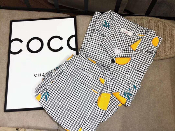 Short - Sleeved Trousers Cardigan Pajamas Home Service - Amazitshop