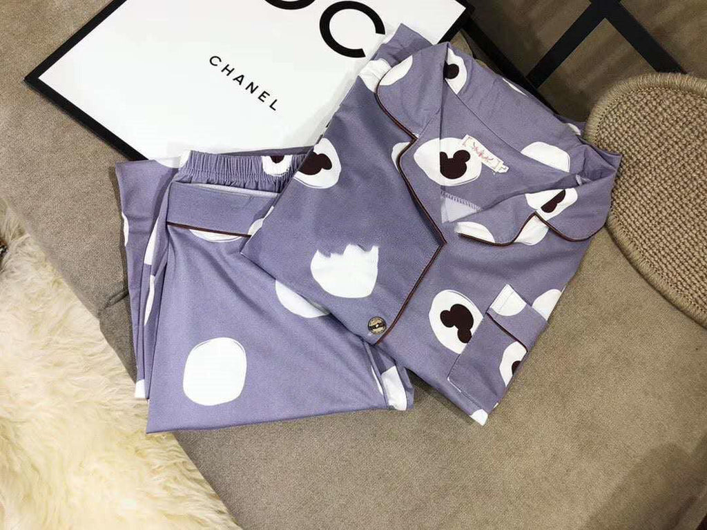 Short - Sleeved Trousers Cardigan Pajamas Home Service - Amazitshop