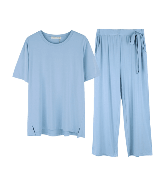Short - sleeved Trousers Women's Loungewear Set Loose And Comfortable Pajamas - Amazitshop