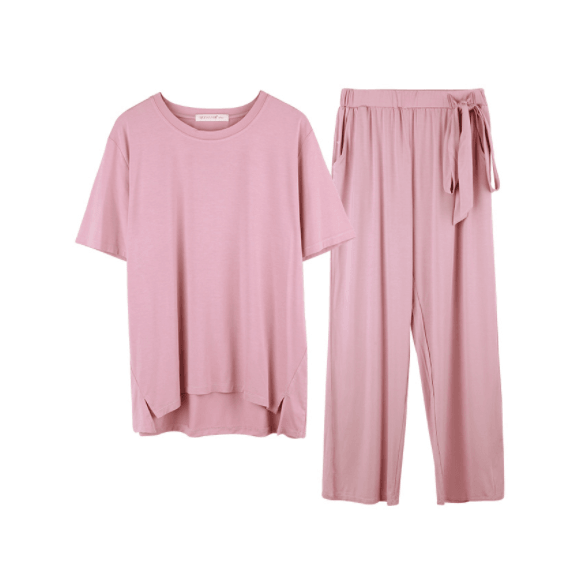Short - sleeved Trousers Women's Loungewear Set Loose And Comfortable Pajamas - Amazitshop