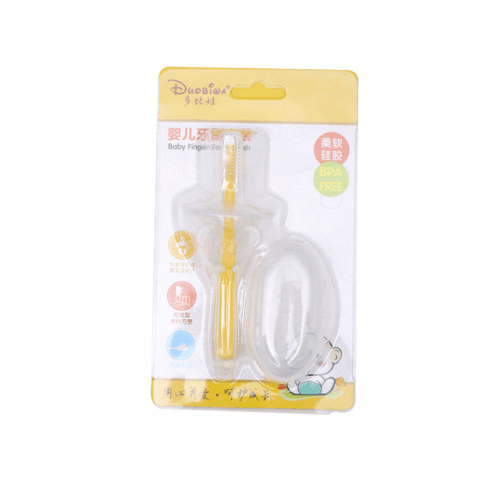 Silicone Baby Toothbrush Kids Teether Training Tool Clear Massager - Amazitshop