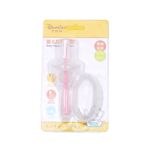 Silicone Baby Toothbrush Kids Teether Training Tool Clear Massager - Amazitshop