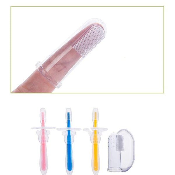 Silicone Baby Toothbrush Kids Teether Training Tool Clear Massager - Amazitshop