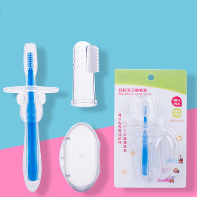 Silicone Baby Toothbrush Kids Teether Training Tool Clear Massager - Amazitshop