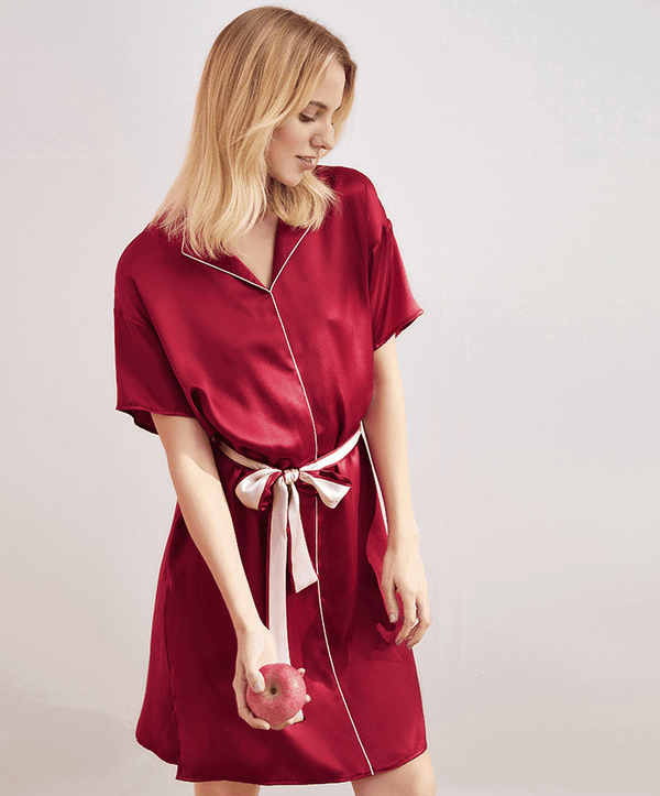 Silk pajamas nightdress - Amazitshop