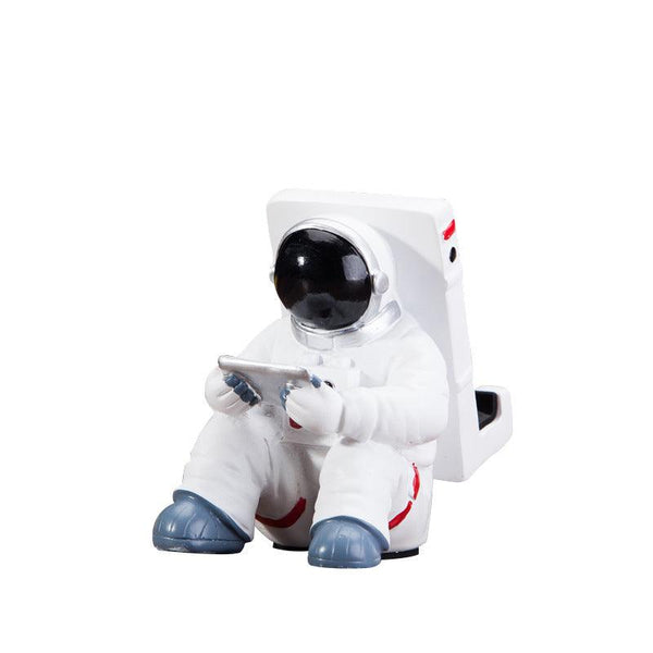Simple Astronaut Mobile Phone Stand Student Desktop Holder Cute Spaceman Cell Phone Holder Creative Gift Small Desk Decoration - Amazitshop