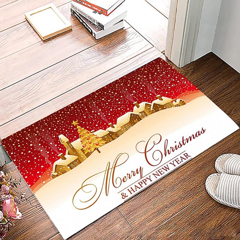 Simple Non - slip Christmas Printed Carpet In Front Of Home - Amazitshop