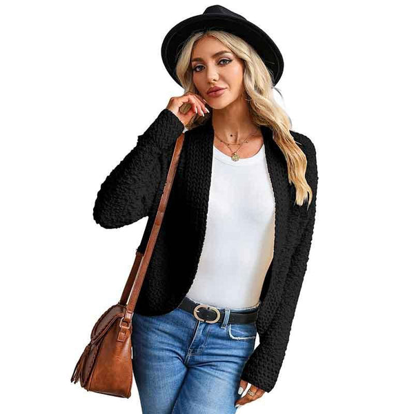 Simple Solid Color Outerwear Knitwear For Women - Amazitshop