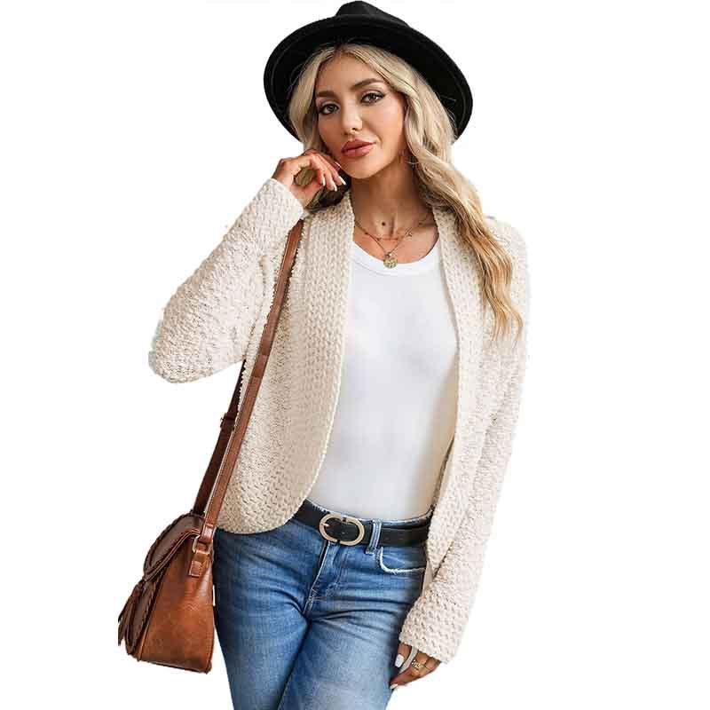 Simple Solid Color Outerwear Knitwear For Women - Amazitshop