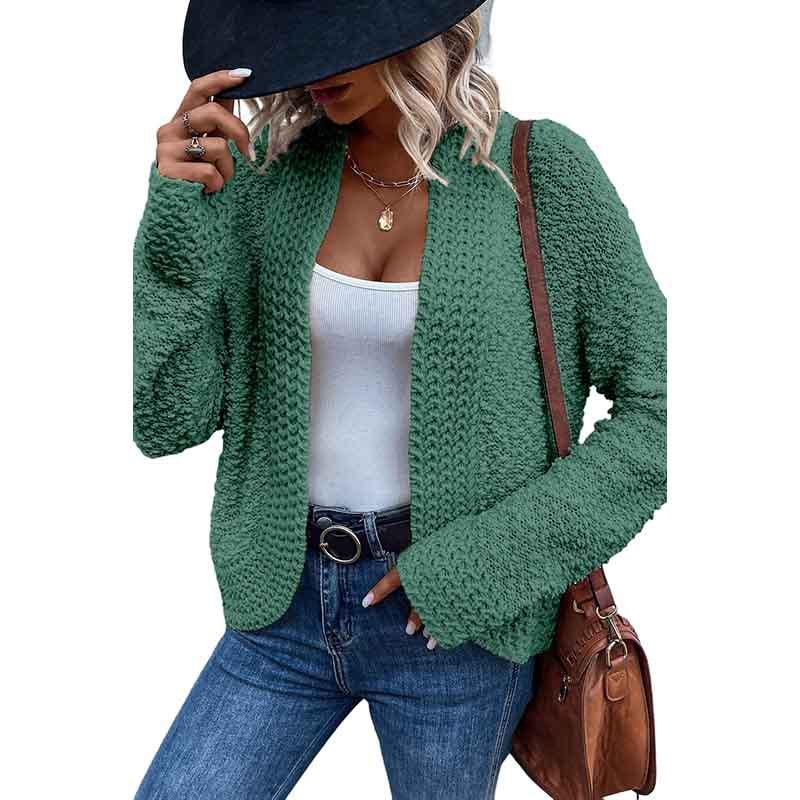 Simple Solid Color Outerwear Knitwear For Women - Amazitshop