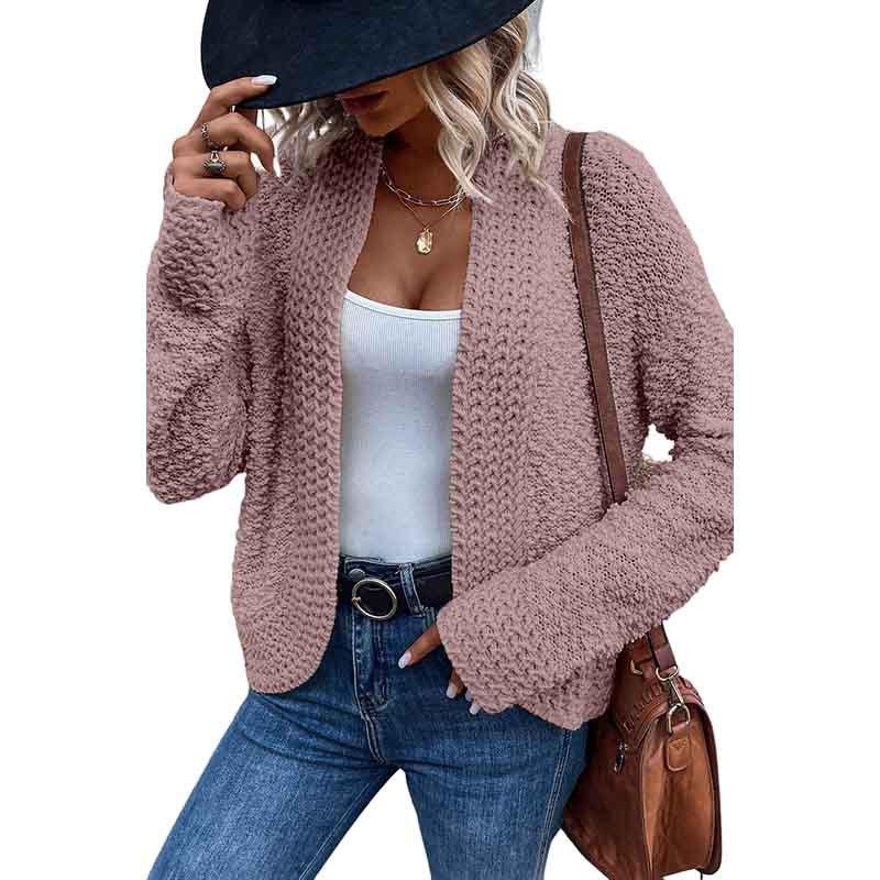Simple Solid Color Outerwear Knitwear For Women - Amazitshop