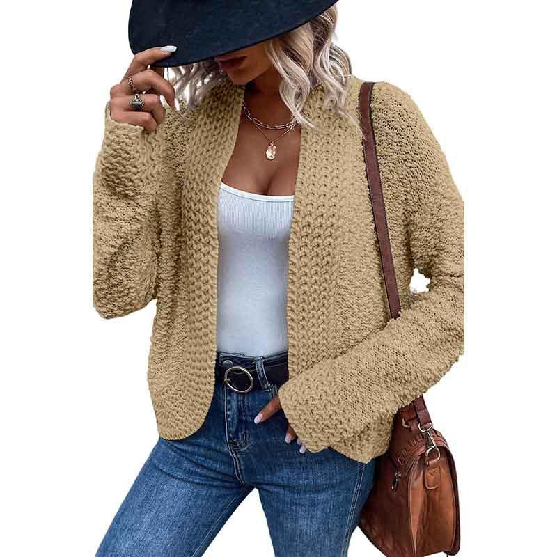 Simple Solid Color Outerwear Knitwear For Women - Amazitshop