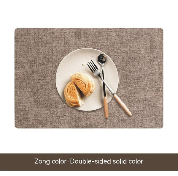 Simple Table Mat Leather Meal Waterproof And Heat Insulation - Amazitshop