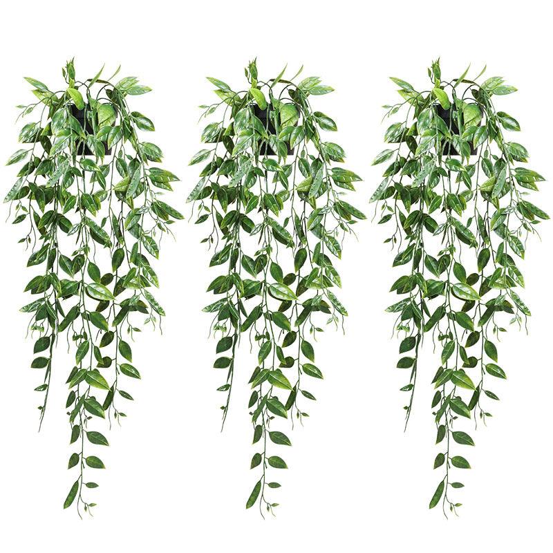 Simulation Of Snow Peas Hanging Potted Cross - Border Bookcase Simulation Potted Plant - Amazitshop