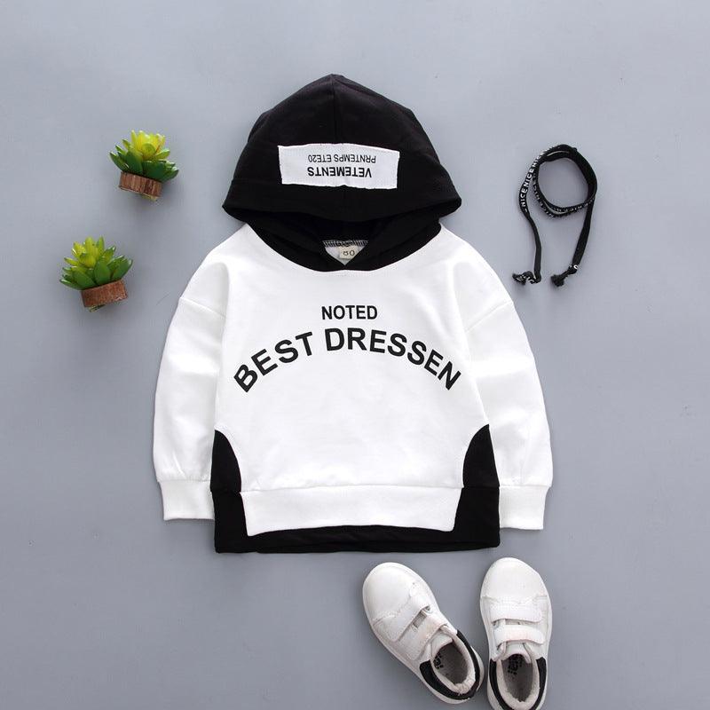 Sleeve Color - blocking Letter Printed Casual Sweater - Amazitshop