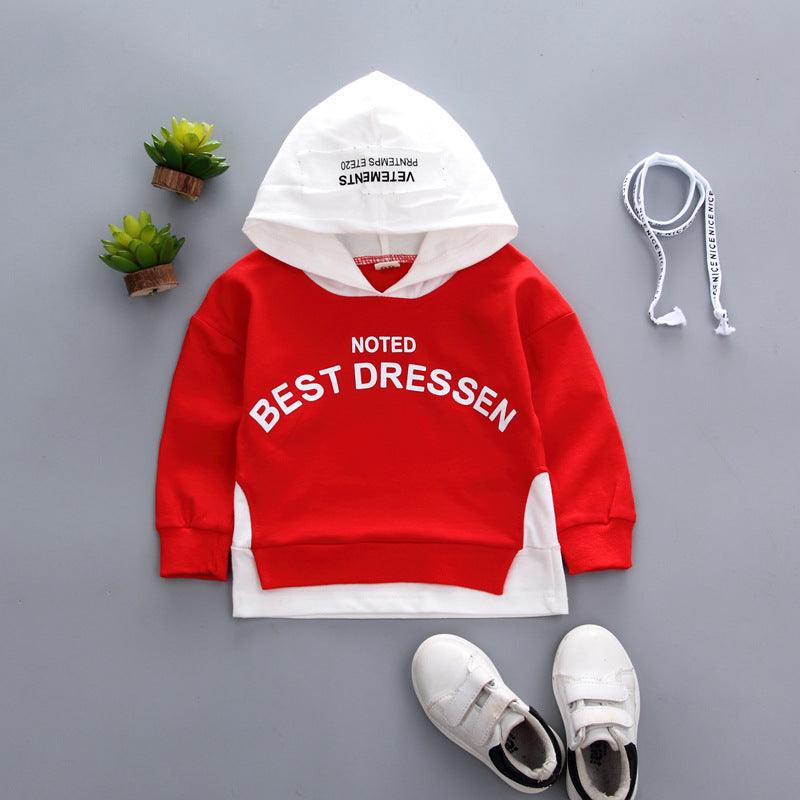 Sleeve Color - blocking Letter Printed Casual Sweater - Amazitshop