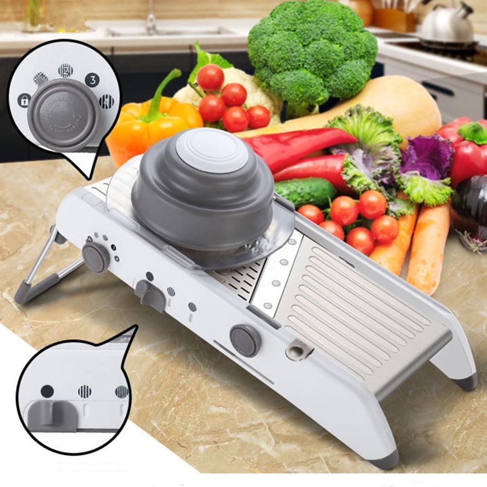 Slicer Manual Vegetable Cutter for Kitchen Terka Adjustable Stainless Steel Knife - Amazitshop
