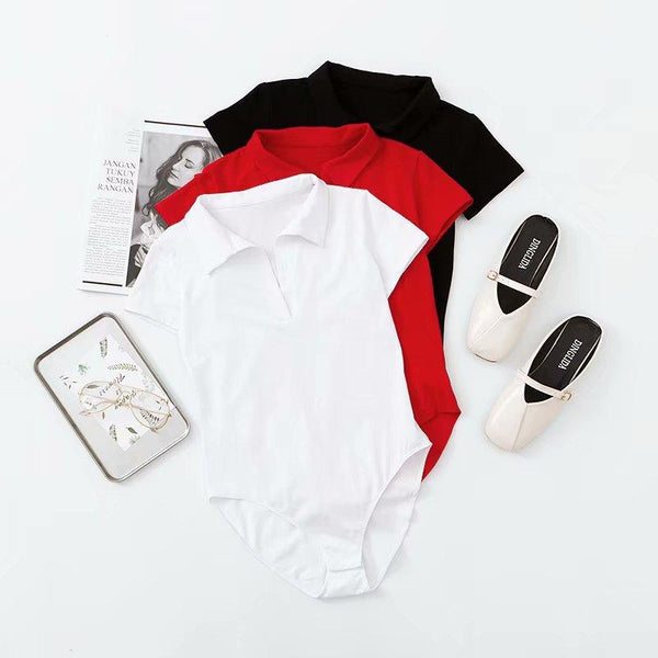 Slim fit short - sleeved T-shirt rompers - Amazitshop