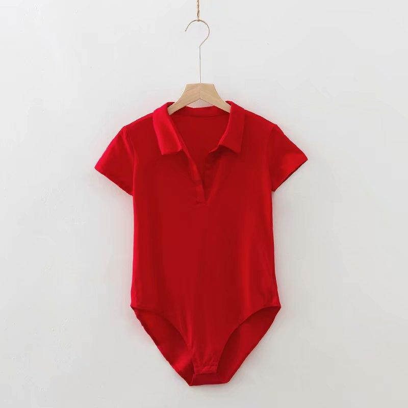 Slim fit short - sleeved T-shirt rompers - Amazitshop