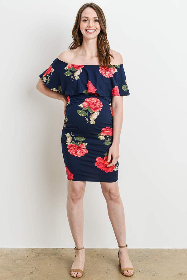 Slim printed maternity dresses - Amazitshop