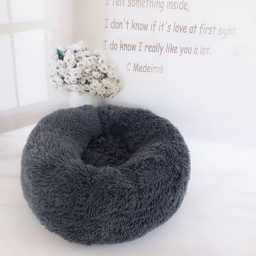 Small Dogs Round Plush Cat Litter Kennel Pet Nest Mat Puppy Beds - Amazitshop
