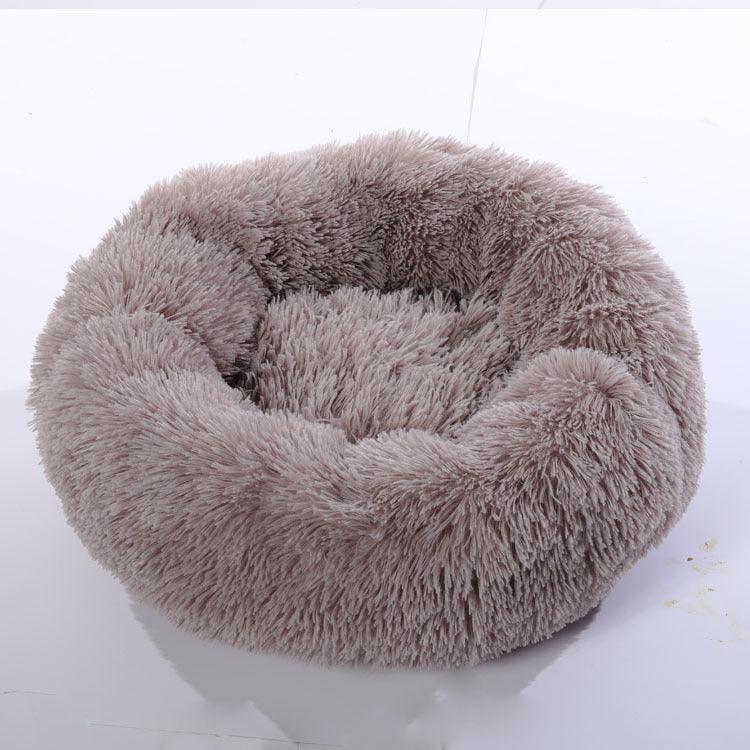 Small Dogs Round Plush Cat Litter Kennel Pet Nest Mat Puppy Beds - Amazitshop